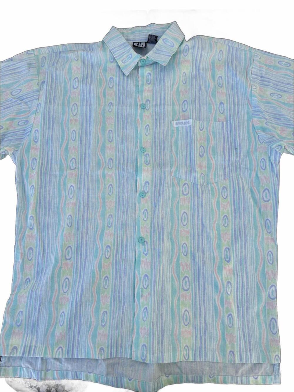 Beach Blvd Pastel Surf Stripe Shirt USA